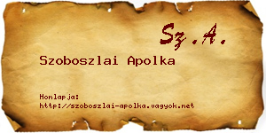 Szoboszlai Apolka névjegykártya